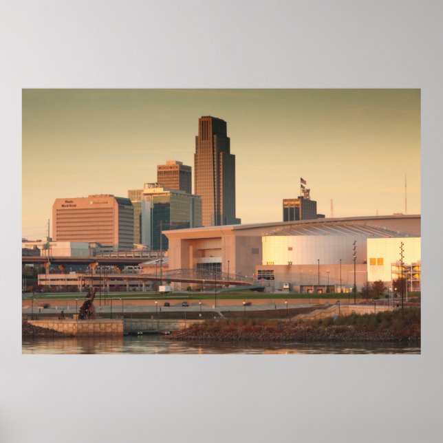 Poster États-Unis, Nebraska, Omaha, Skyline (Devant)