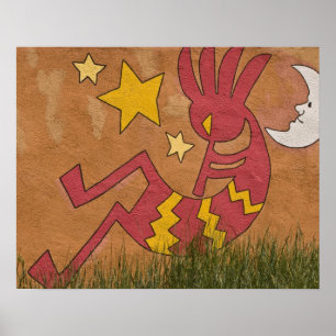 Poster États-Unis, Nouveau-Mexique, Santa Fe. Peinture mu