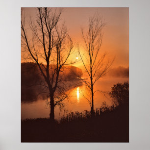 Poster États-Unis, Nouvelle-Angleterre, Maine. Lever de s