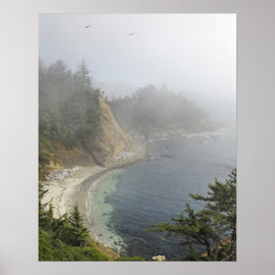 Poster États-Unis, Oregon, Ocean View, Cap Arago, Bandon