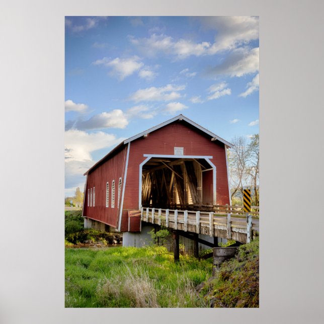 Poster États-Unis, Oregon, Scio, pont Shimanek (Devant)