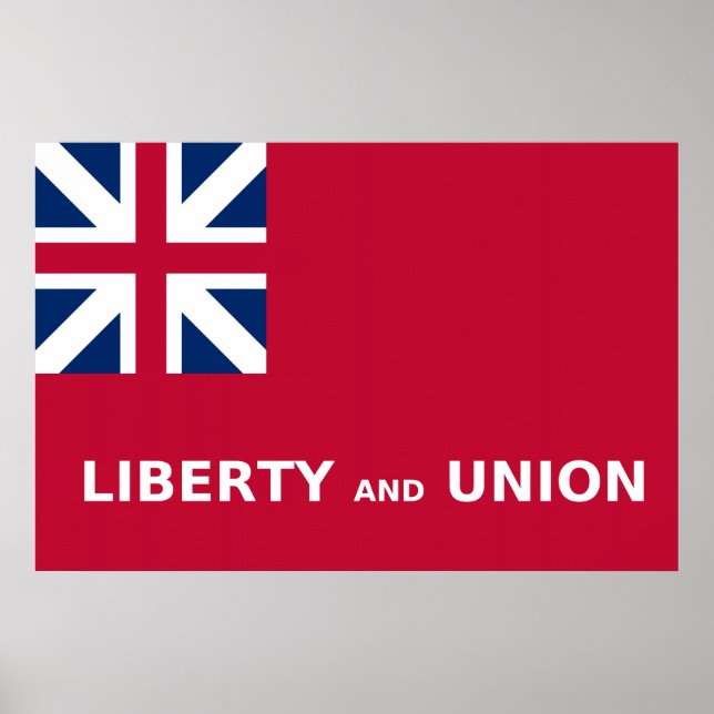 Poster États-Unis Taunton Drapeau Liberty et Union 1774 (Devant)