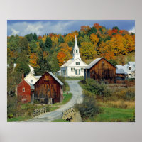 États-Unis, Vermont, rivière Waits. Le feuillage d