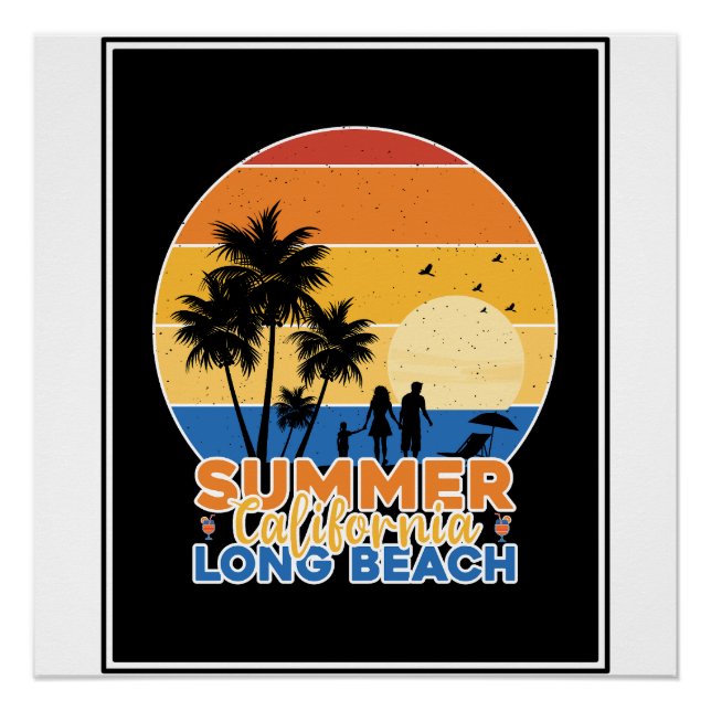 Poster Été Californie Long Beach-66594 (Devant)