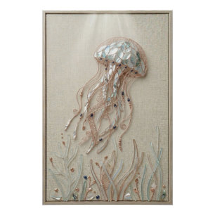 Poster Ethereal Jellyfish Coastal Wall Art