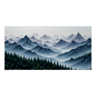 Poster Ethereal Mountain Vista