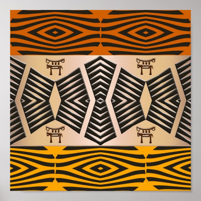Poster ethnic african tribal patall (Devant)