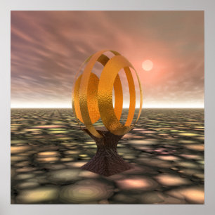 Poster Étincelle d'oeufs en 3D !