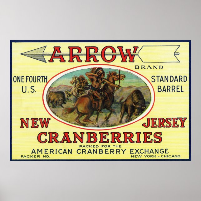 Poster Étiquette Arrow Brand Cranberry (Devant)