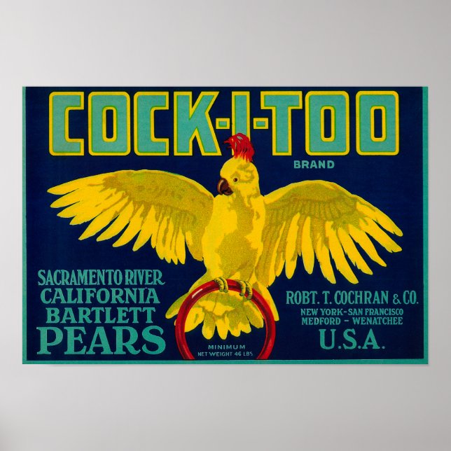 Poster Étiquette de fréquence de l'imprimante-bloc-I (Devant)