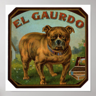 Poster Étiquette du cigare El Gaurdo