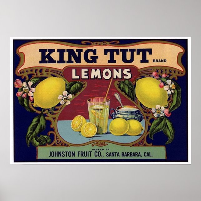 Poster Étiquette King Tut Marque Lemons Crate (Devant)