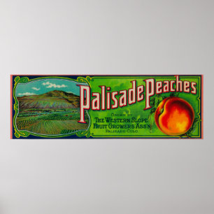 Poster Étiquette Palisade Peach