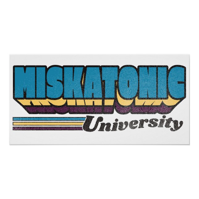Poster Étiquette rétro de l'Université Miskatonic (Devant)