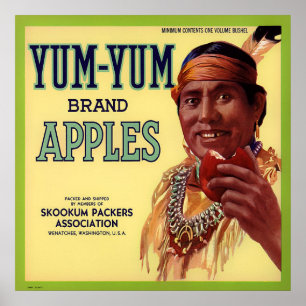 POSTER ÉTIQUETTE VINTAGE CRATE POUR LES POMMES DE 