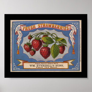 Poster Étiquette Vintage KRW Fruit Crate