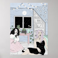 Poster étoile au plafond sombre