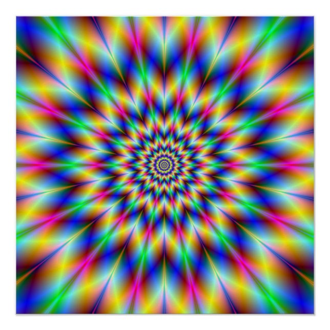 Poster Etoile de couleur L'affiche parfaite Zazzle (Devant)