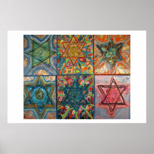 Poster Étoile de David Multiples