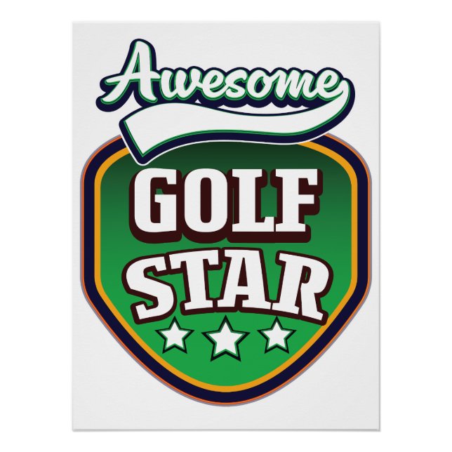 Poster Étoile de golf géniale  (Devant)