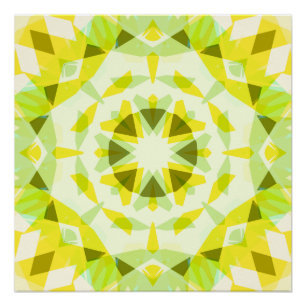 Poster Étoile d'été jaune vif vert étoile Dopamine Décor