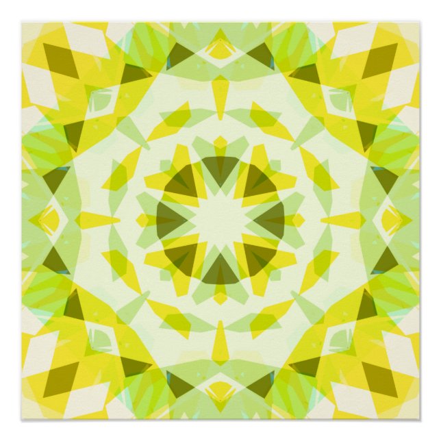 Poster Étoile d'été jaune vif vert étoile Dopamine Décor (Devant)