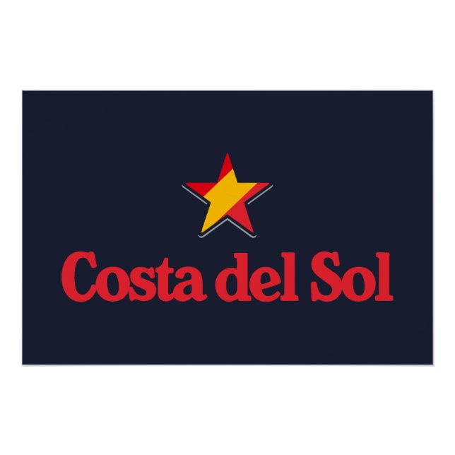 Poster Étoiles d'Espagne – Costa del Sol (Devant)