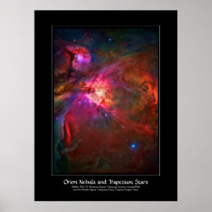 Poster Étoiles Orion Nebula et Trapezium