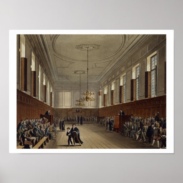 Poster Eton School Room, from 'History of Eton College', (Devant)