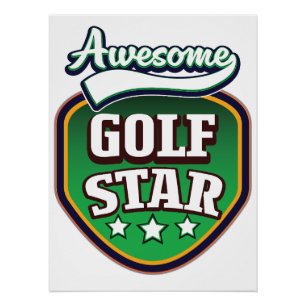Poster Étonnant Golf Star