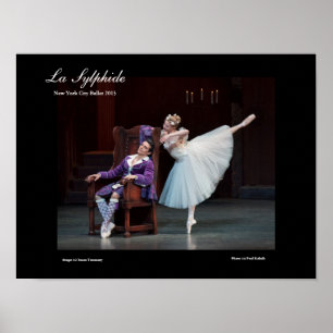 poster étonnant pour le ballet LA SYLPHIDE