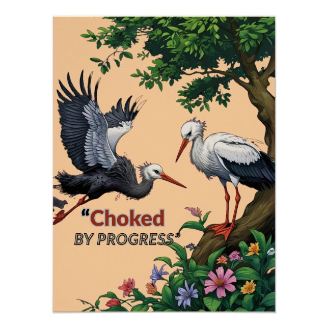 Poster Étouffé par le progrès (Devant)