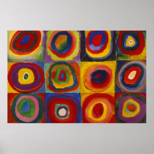 Poster Étude de couleurs de Kandinsky sur les formes et l