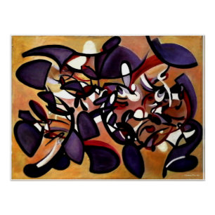 Poster "Étude peinte pour la formation silencieuse", Post