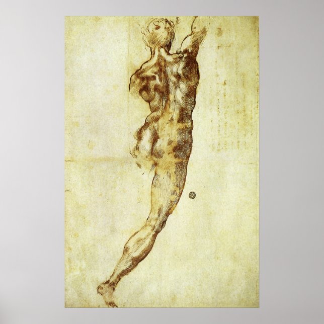 Poster Étude pour la Bataille de Cascina de Michel-Ange (Devant)