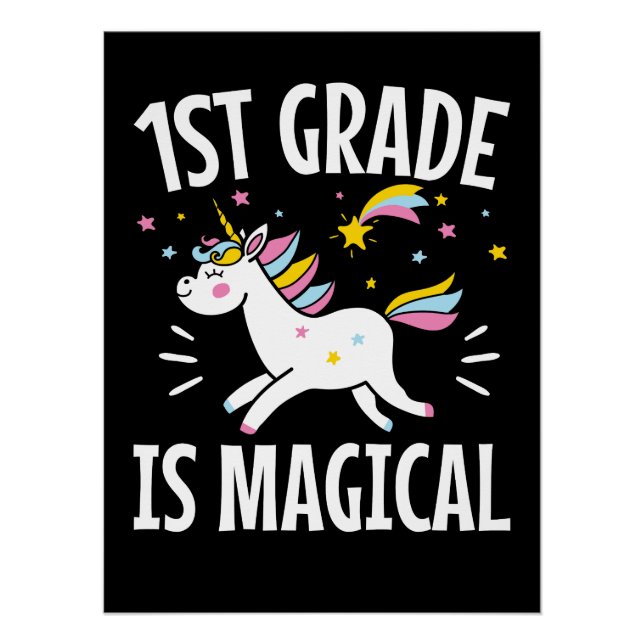 Poster Étudiant de 1re année licorne magique (Devant)