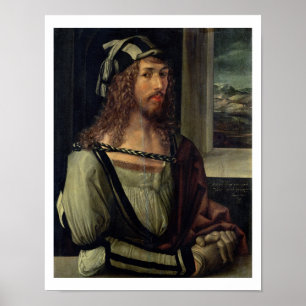 Poster Étudiez pour l'autoportrait avec un gant, c.1498