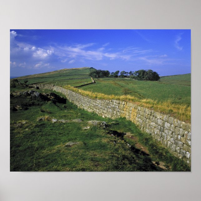 Poster Europe, Angleterre, Le mur d'Hadrien. Les pierres  (Devant)
