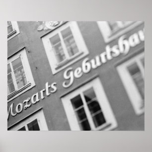 Poster Europe, Autriche, Salzbourg. Lieu de naissance de