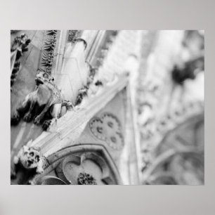 Poster Europe, France, Paris.Détail: sculpture sur