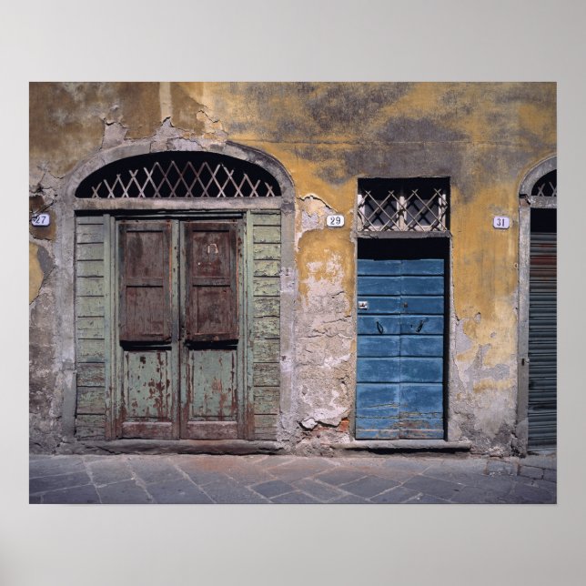 Poster Europe, Italie, Lucques. Ces vieilles portes ajout (Devant)