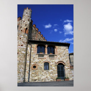 Poster Europe, Italie, Ombrie, Chianti, Montebenichi.