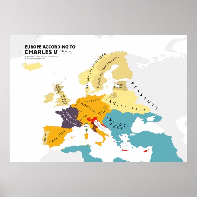 Poster Europe Selon Charles V, Saint Empereur Romain (Devant)