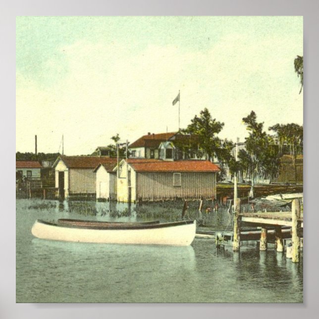 Poster EUSTIS, FL, Waterfront, - 1907 (Devant)