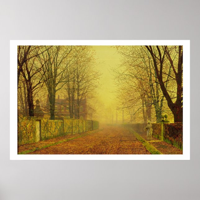 Poster Evening Glow, c.1884 (huile sur toile) (Devant)