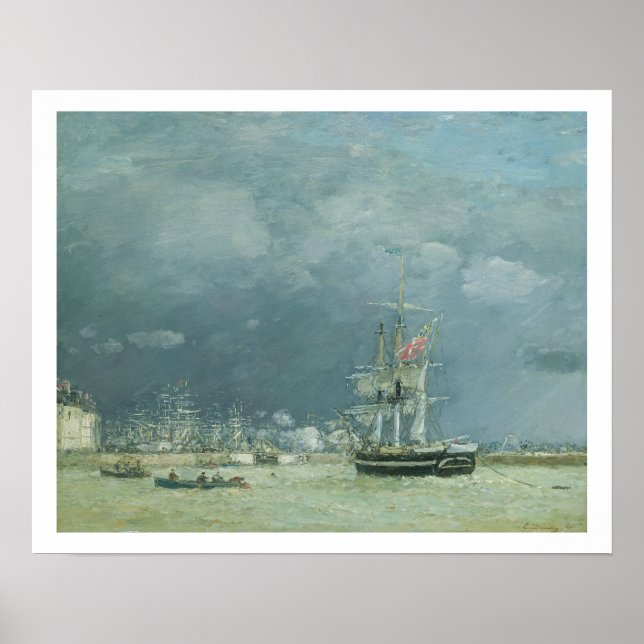 Poster Evening, Le Havre, 1866 (oil on canvas) (Devant)
