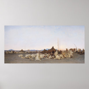 Poster Evening Prayer in the Sahara, 1863