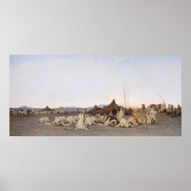 Poster Evening Prayer in the Sahara, 1863 (Devant)