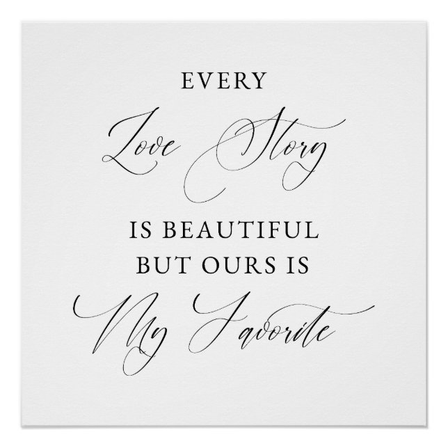 Poster Every Love Story Is Beautiful WEDDING Backdrop (Devant)