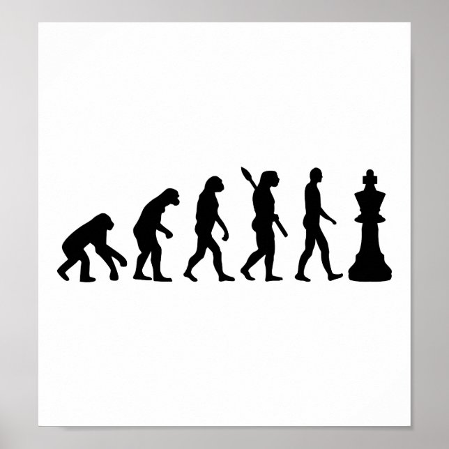 Poster Evolution Chess king (Devant)